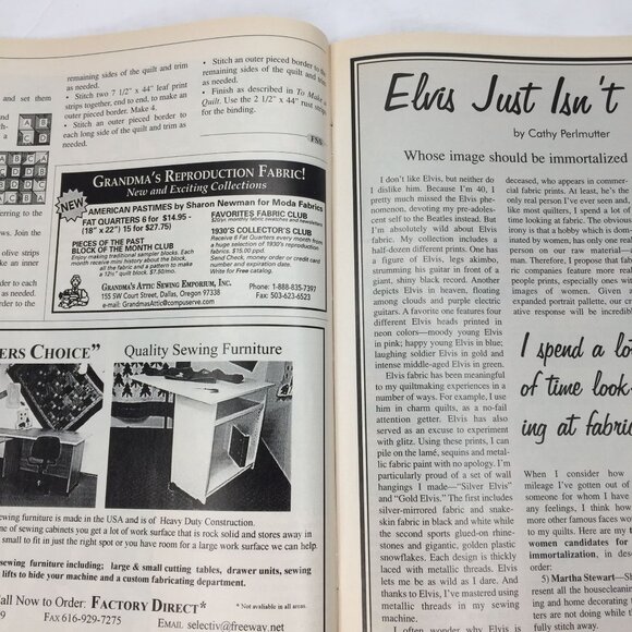 Vintage 1998 Traditional Quiltworks Magazine Lot Vol 1 Fabric Showcase Special - Picture 7 of 13